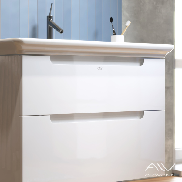 Тумба с раковиной Berta 105 белая - изображение 8