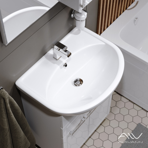 Тумба с раковиной Vittoria 60 белая - изображение 4