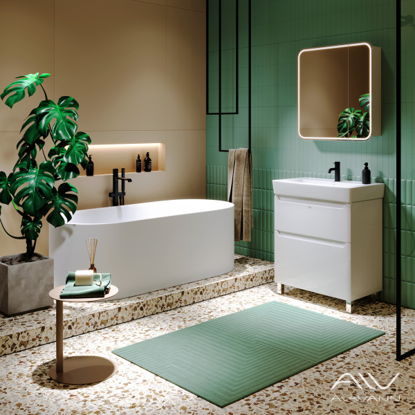 Зеркальный шкаф Lana 80 белый, свет холодный - изображение 4