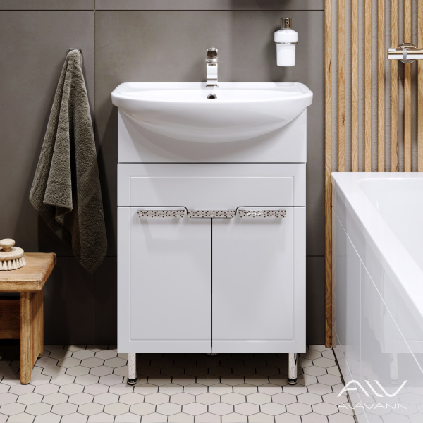 Тумба с раковиной Vittoria 60 белая - изображение 1