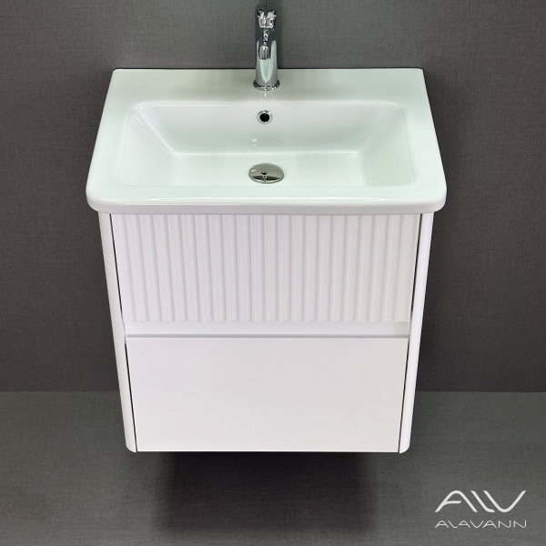 Тумба с раковиной Wave 60 белая - изображение 6