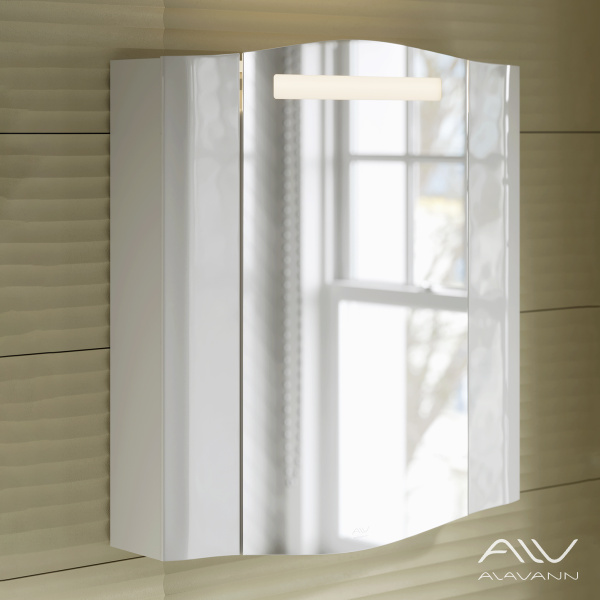 Зеркальный шкаф Silvia 70 белый - изображение 1