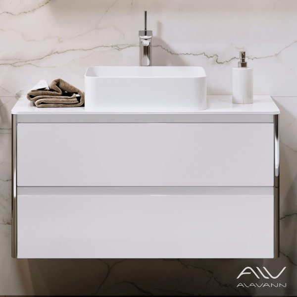 Тумба с раковиной Laurel 100 белая - изображение 4