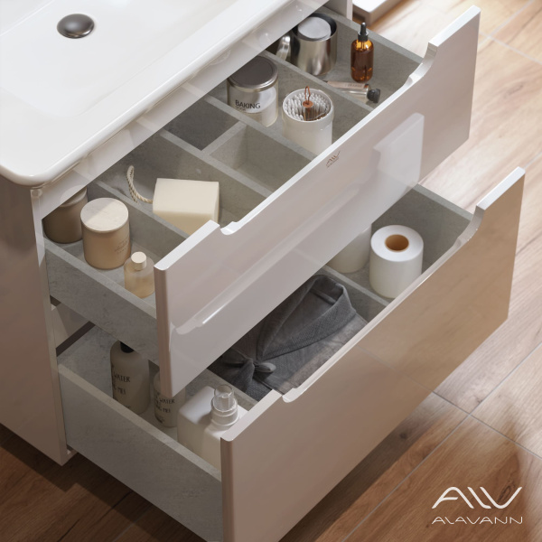 Тумба с раковиной Berta 85 и зеркало largo music 100 - изображение 3