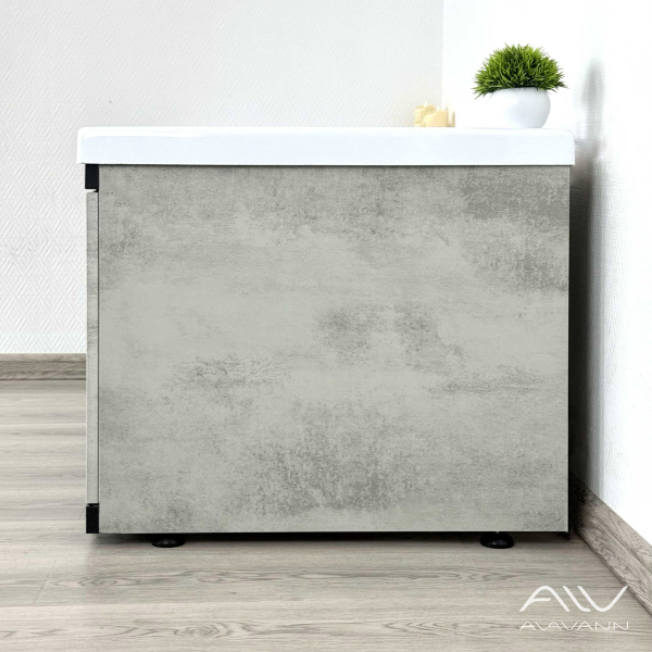 Торцевой экран под ванну МДФ Rita 75 серый бетон - изображение 3