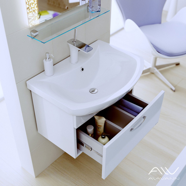 Тумба с раковиной Alta 60 белая - изображение 2