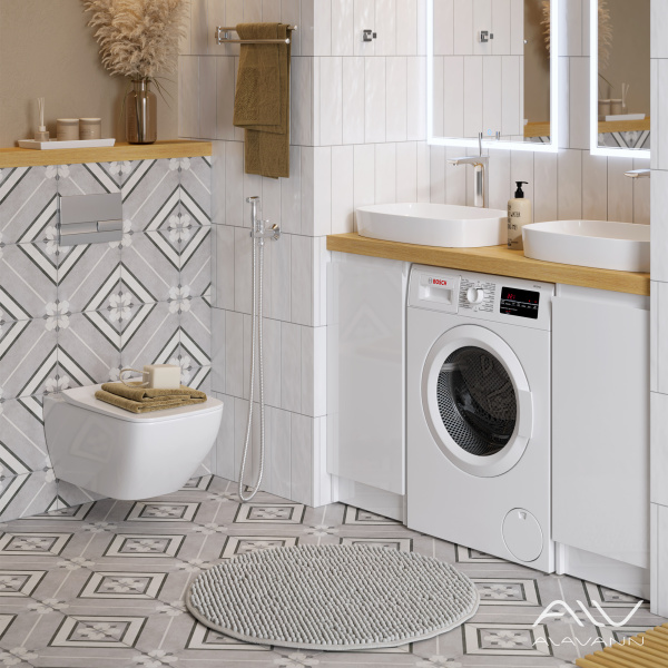 Тумба с раковиной Soft Double 135 белая - изображение 6