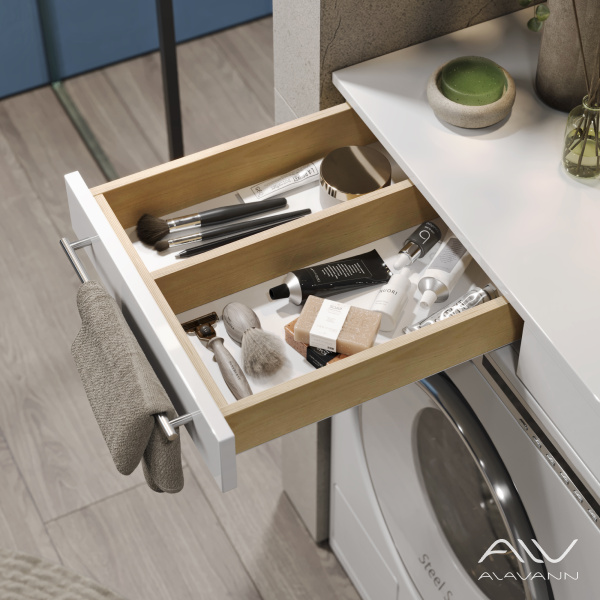 Комплект тумба Cosmetic 85 правая, столешница МДФ с умывальником Art Inside - изображение 3