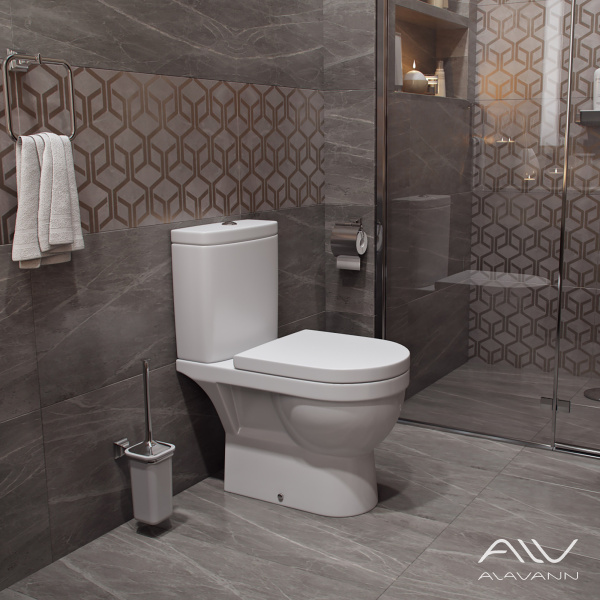 Унитаз-компакт Kirovit Престиж с микролифтом белый - изображение 1