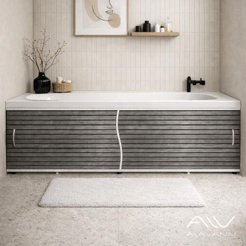 Экран под ванну Elit 150 серые рейки