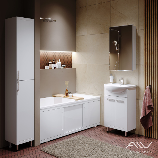 Зеркальный шкаф Vittoria 50-01 белый - изображение 3