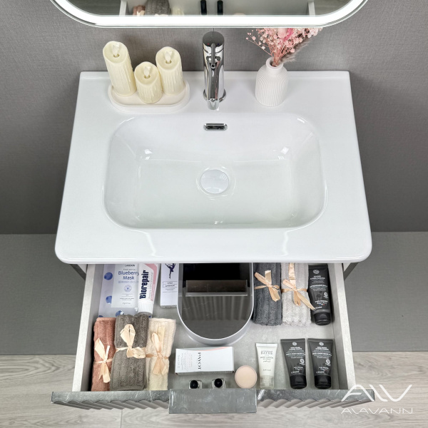 Тумба с раковиной Anna 60 (ум. Rado 60)  черный мрамор - изображение 3