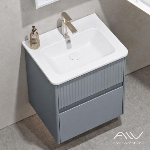 Тумба с раковиной Wave 60 голубой деним