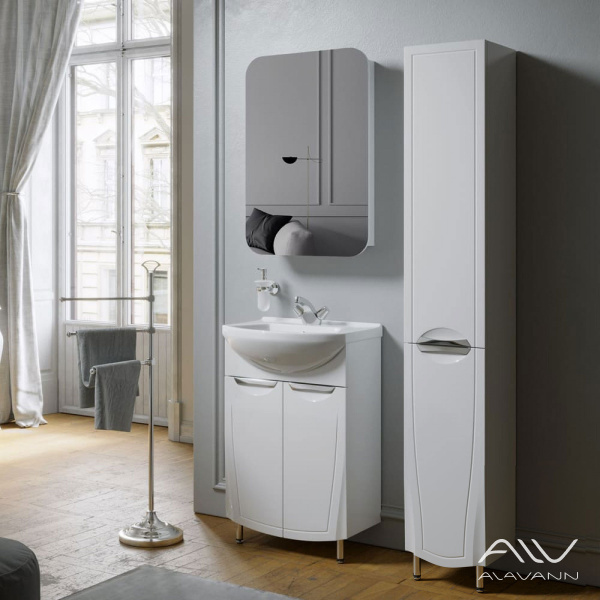 Зеркальный шкаф Monaco 55 белый - изображение 4