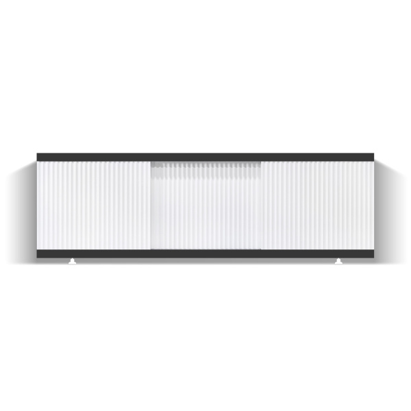 Экран под ванну Альт Блэк 150 белый с фрезеровкой, из МДФ, раздвижной  - изображение 5