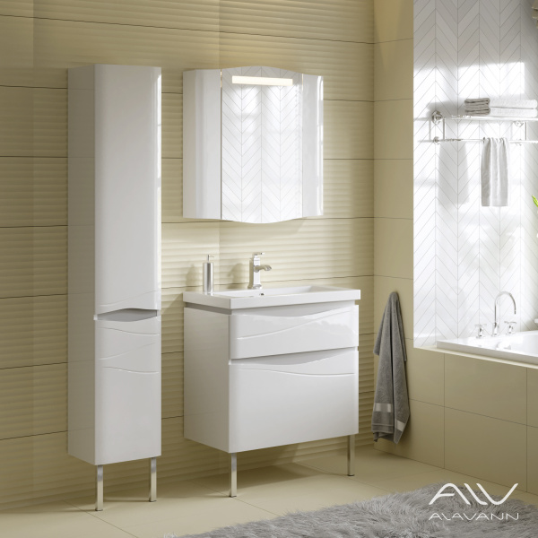 Зеркальный шкаф Silvia 70 белый - изображение 3