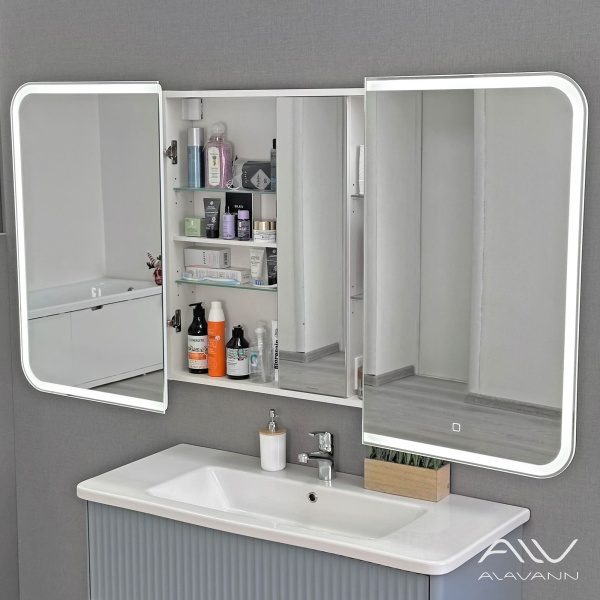 Зеркальный шкаф-трюмо Cosmetic Light 100 с подсветкой - изображение 4