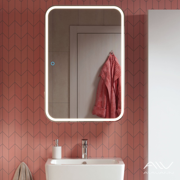 Зеркальный шкаф Lana Plus 55 с подсветкой, сенсорное - изображение 3