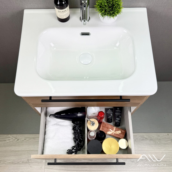 Тумба с раковиной Rondo 60 (ум. Rado 60) дуб - изображение 3