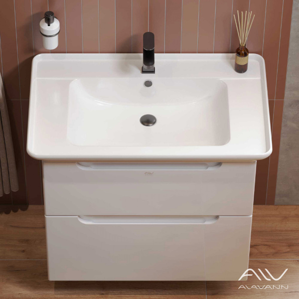 Тумба с раковиной Berta 75 белая - изображение 4