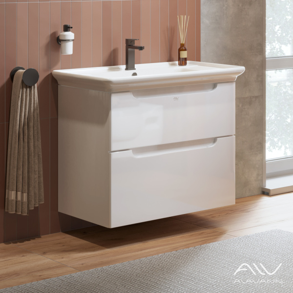 Тумба с раковиной Berta 85 белая - изображение 4