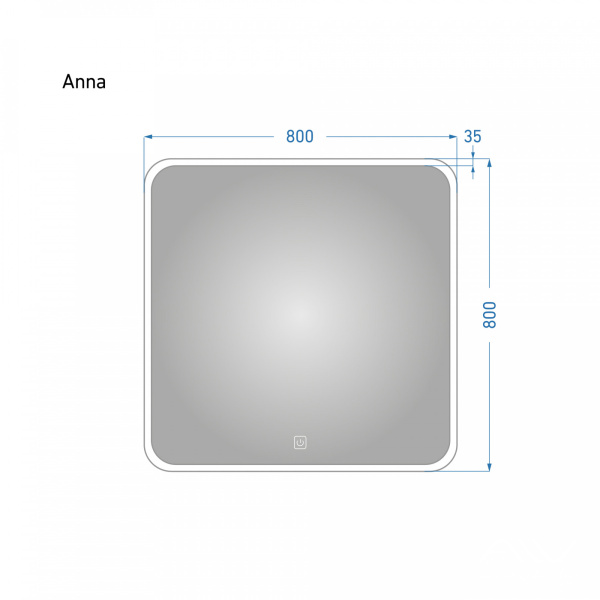 Зеркало Anna 80 с подсветкой - изображение 4