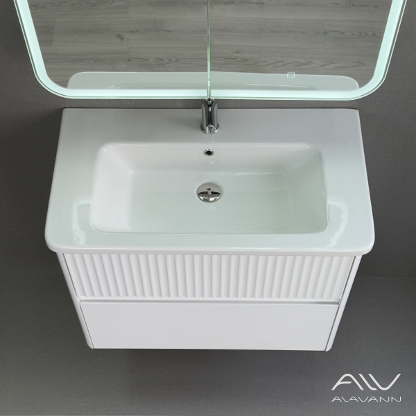 Тумба с раковиной Wave 80 белая - изображение 2