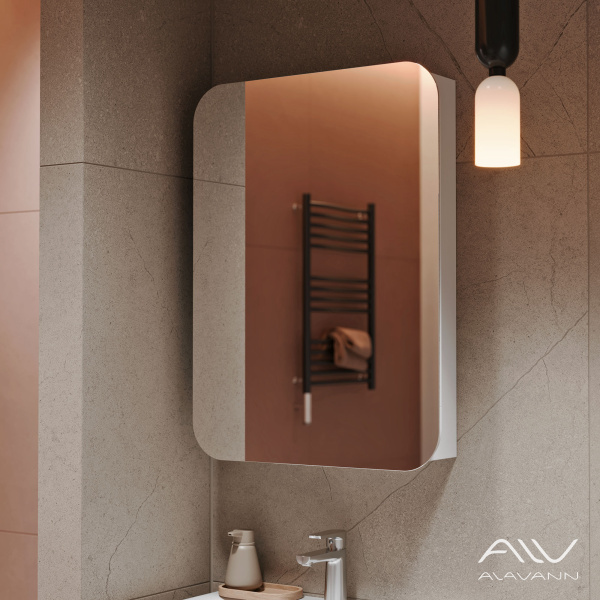 Зеркальный шкаф Cosmetic 50 с приближением - изображение 4