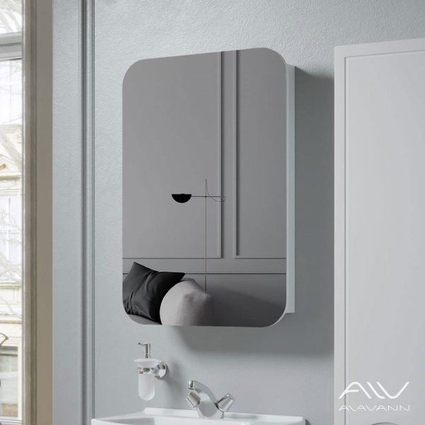 Зеркальный шкаф Monaco 55 белый - изображение 1