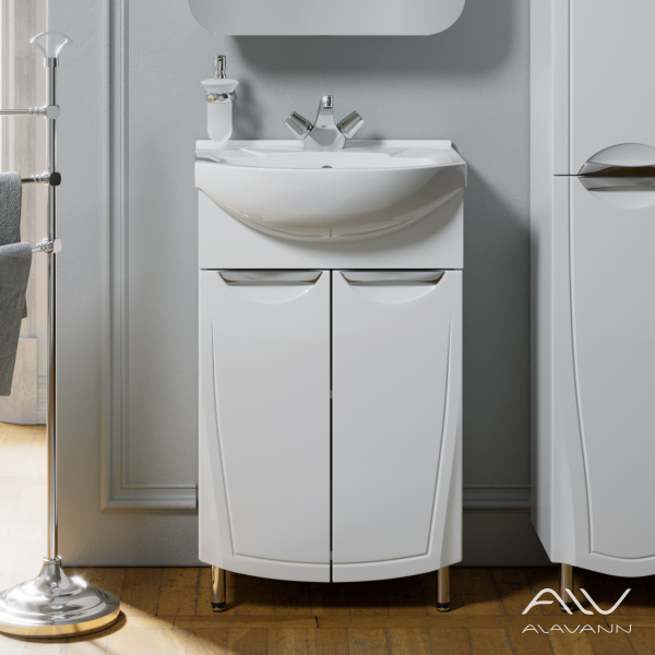 Тумба с раковиной Monaco 55 белая - изображение 1