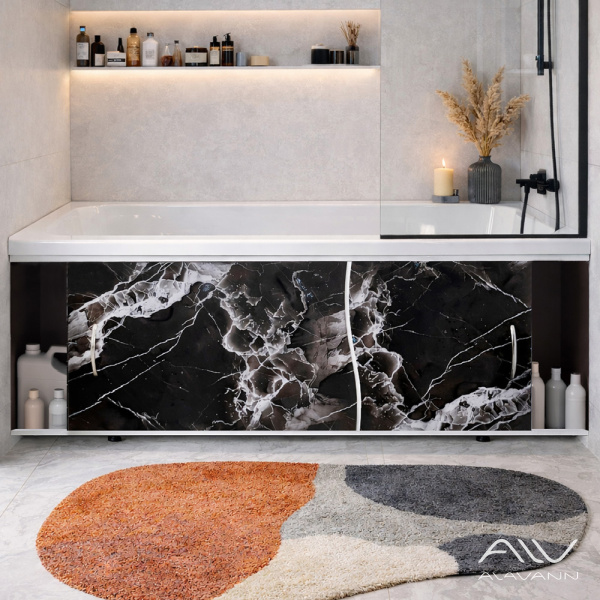 Экран под ванну Elit 170 черный мрамор - изображение 2