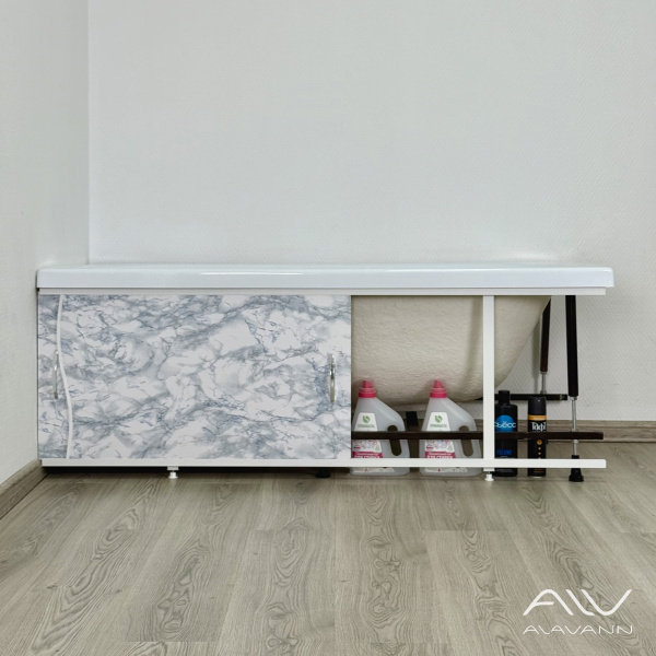 Экран под ванну Elit 170 бело-голубой мрамор - изображение 2