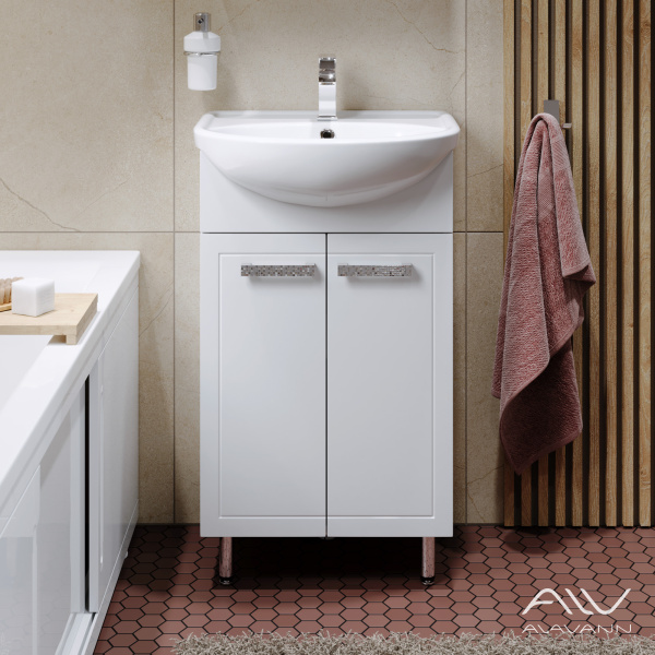 Тумба с раковиной Vittoria 50 белая - изображение 1