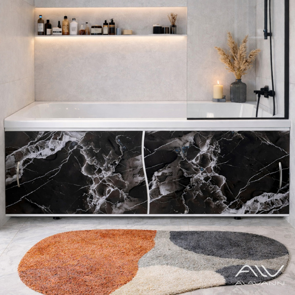 Экран под ванну Elit 170 черный мрамор - изображение 1