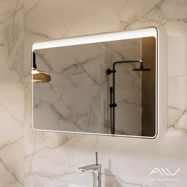 Зеркальный шкаф Laurel 100 белый - изображение 1