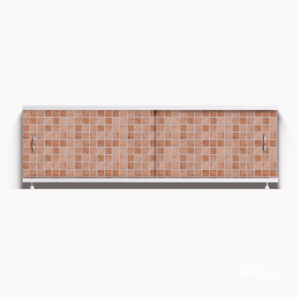 Экран под ванну Классик 150 коричневая плитка - изображение 1