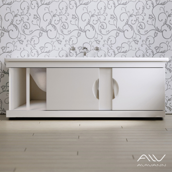 Экран под ванну Monaco Still 150 раздвижной МДФ белый - изображение 2