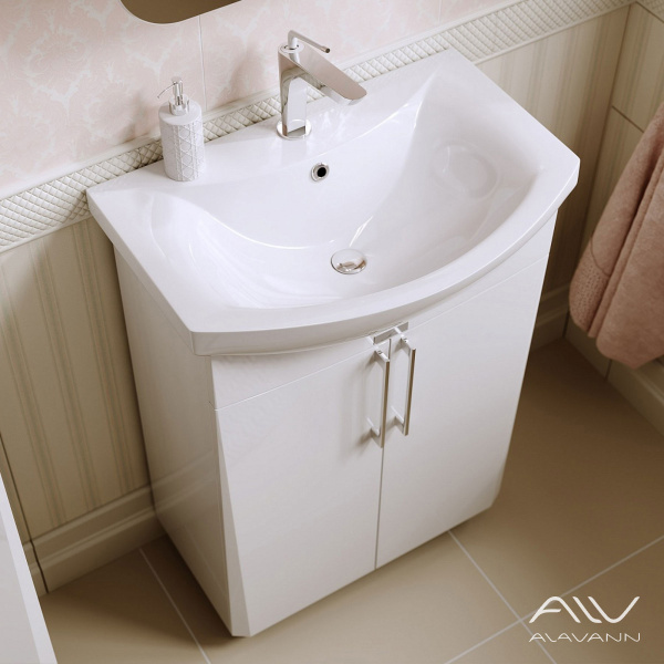 Тумба с раковиной Nicole 60 белая - изображение 2