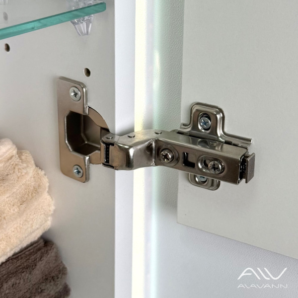 Зеркало-шкаф Косметик Лайт Плюс 60x80 с подсветкой и сменой цвета, часами и подогревом - изображение 12