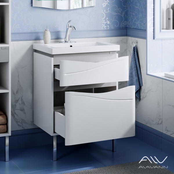 Тумба с раковиной Silvia 60 белая - изображение 4