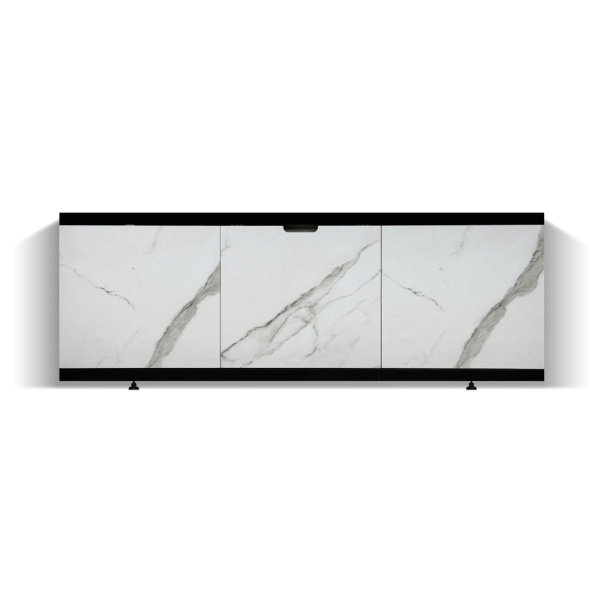 Экран под ванну МДФ Рита Блэк 150 белый мрамор, раздвижной - изображение 6