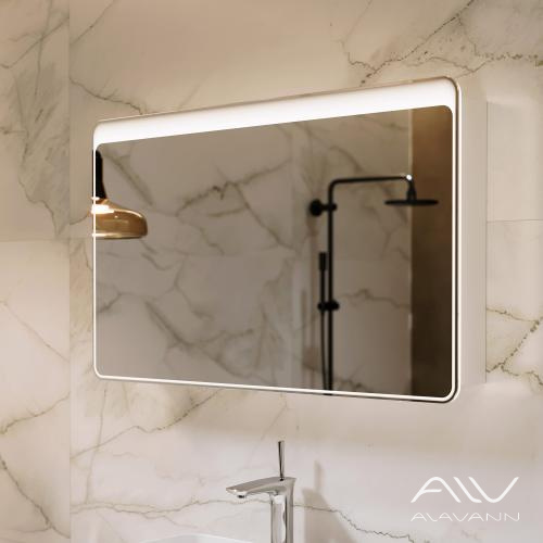 Зеркальный шкаф Laurel 100 белый