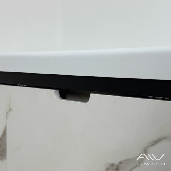 Экран под ванну МДФ Рита Блэк 150 белый мрамор, раздвижной - изображение 5