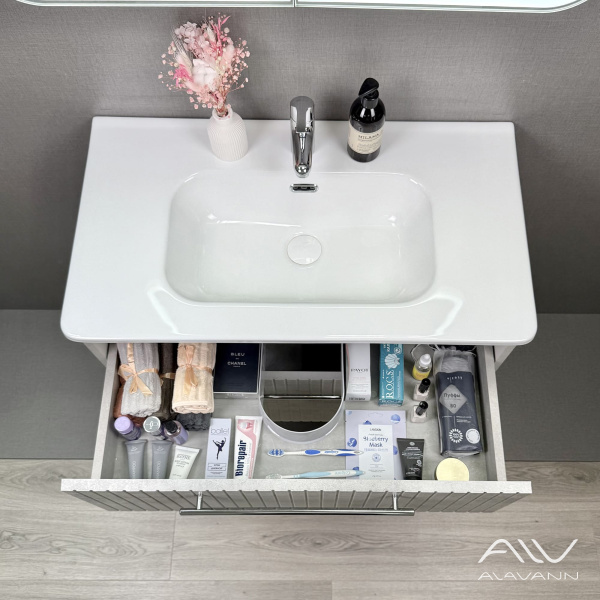 Тумба с раковиной Emma 80 (ум. Rado 80) серый бетон - изображение 4