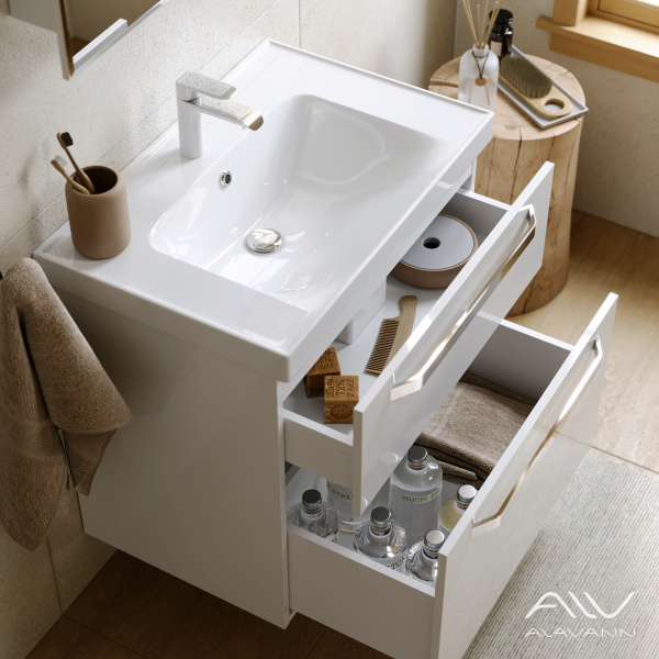 Тумба с раковиной Paris 70 белая - изображение 1