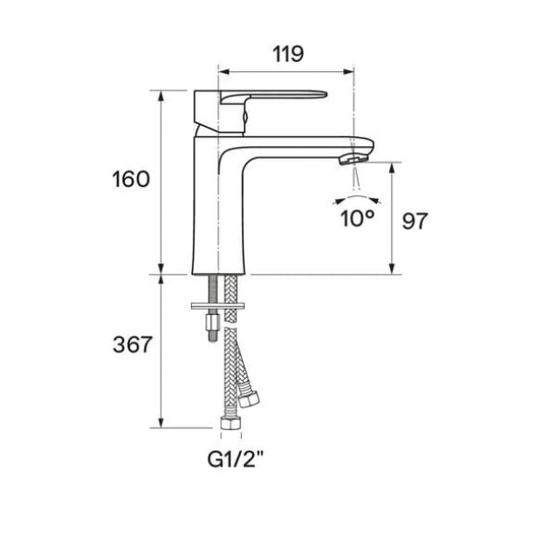 Смеситель для раковины Santek Арма WH5A02007N001 чёрный - изображение 3