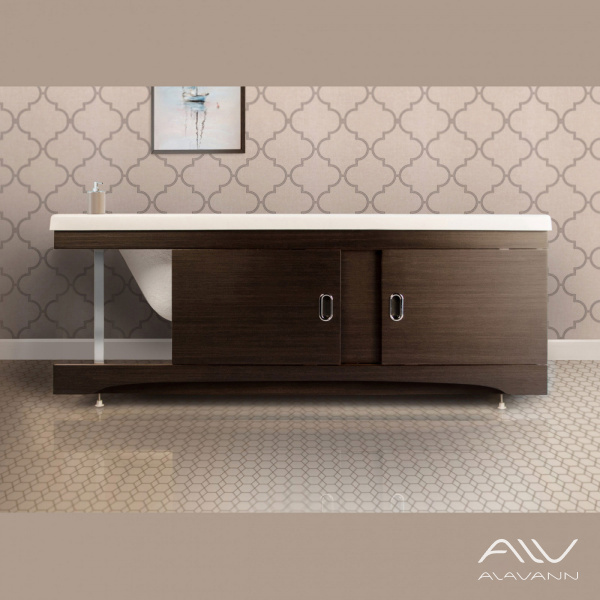 Экран под ванну раздвижной (купе) 180 см МДФ венге - изображение 1