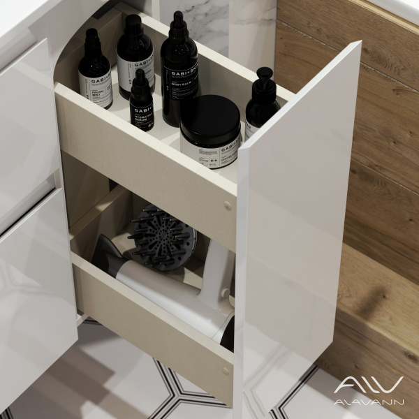 Тумба с раковиной Eva 100 белая - изображение 5