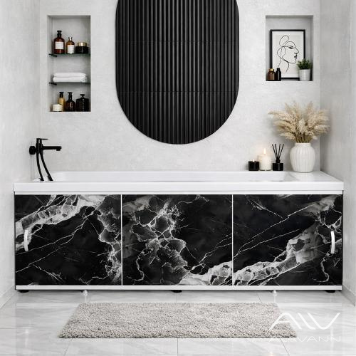 Экран под ванну Respect 170 черный мрамор
