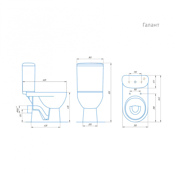 Унитаз - компакт Kirovit Галант - изображение 3